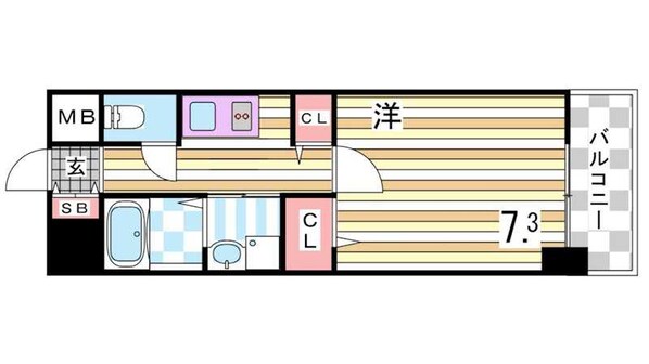 三ノ宮駅 徒歩3分 2階の物件間取画像